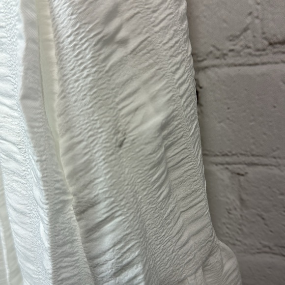 BloomChic White Drawstring Ruffle Sleeve Tiered Pocket Dress Plus Size 18/20 2X - Picture 6 of 7